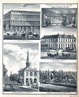 City Block, Exchange Hotel, Court House, John P. Hull, Mitchener, Tuscarawas County 1875